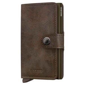pasjeshouder Miniwallet Vintage bruin