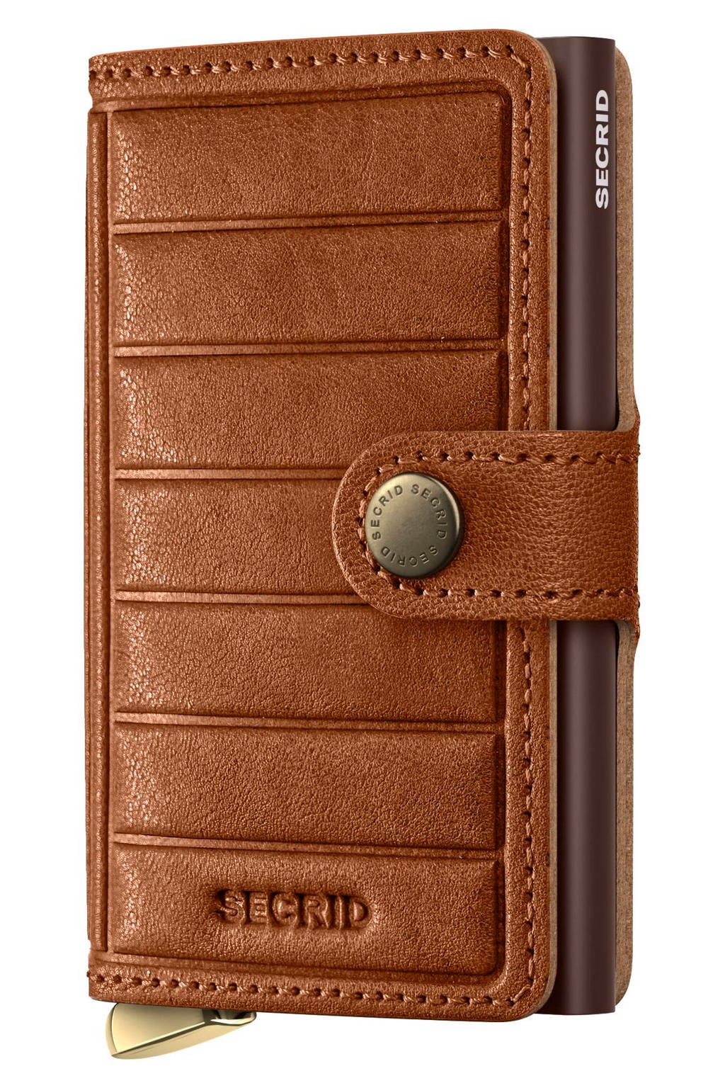 Secrid pasjeshouder Wallet Emboss Lines cognac