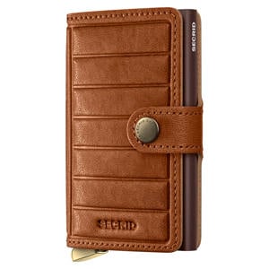 pasjeshouder Wallet Emboss Lines cognac