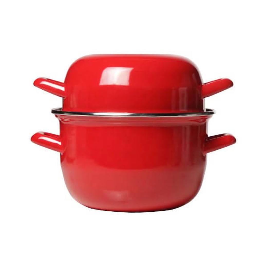 Cosy & Trendy Mosselpan - Emaille - Rood - ø 18 cm / 2.8 liter - geëmailleerde anti-aanbaklaag