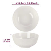 thumbnail: Cookinglife Soepkommen / Kommen - CampVibe - Outdoor - Kunststof - Onbreekbaar - Wit ø 16.8 cm - 4 Stuks