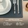 LIND DNA LIND DNA Placemats Nupo - Leer - Dark Blue - 45 x 35 cm - 2 Stuks
