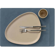 thumbnail: LIND DNA LIND DNA Placemats Nupo - Leer - Dark Blue - 45 x 35 cm - 2 Stuks