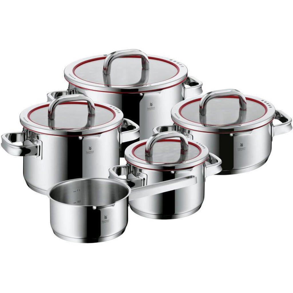 WMF Pannenset Function 4 - RVS - 5 Delig - Downdraft Geschikt - Kookpan ø 16, 20, 20 en 24 cm en Steelpan ø 16 cm