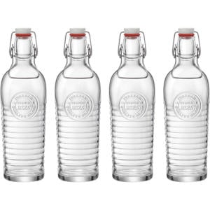 Beugelflessen / Weckflessen Officina 1825 - Transparant - 1.2 liter - 4 stuks