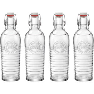 Beugelflessen / Weckflessen Officina 1825 - Transparant - 1.2 liter - 4 stuks