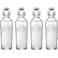 Bormioli Rocco Beugelflessen / Weckflessen Officina 1825 - Transparant - 1.2 liter - 4 stuks