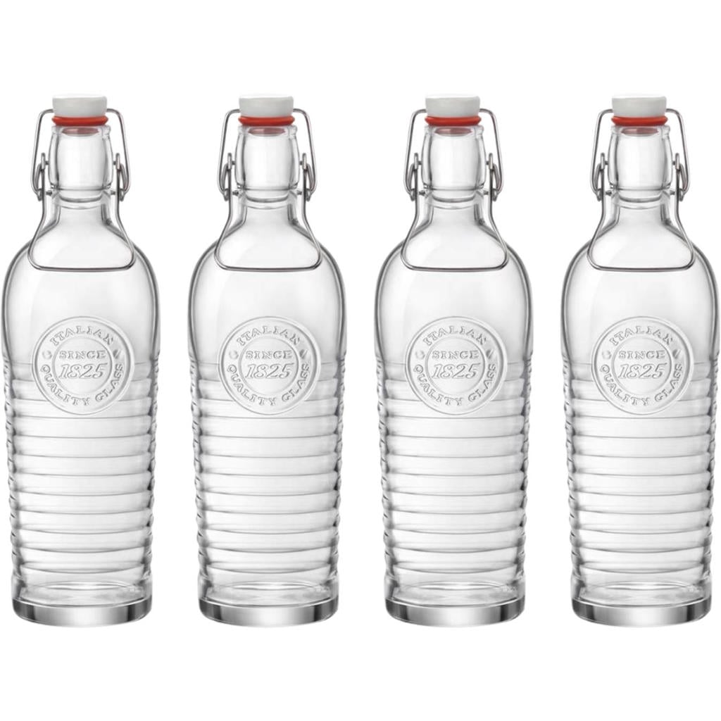 Bormioli Rocco Beugelflessen / Weckflessen Officina 1825 - Transparant - 1.2 liter - 4 stuks