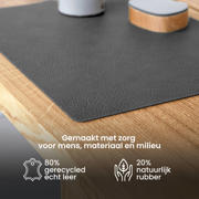thumbnail: LIND DNA LIND DNA Placemats Hippo - Leer - Anthracite Grey - 45 x 35 cm - 2 Stuks