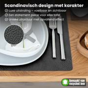 thumbnail: LIND DNA LIND DNA Placemats Hippo - Leer - Anthracite Grey - 45 x 35 cm - 2 Stuks