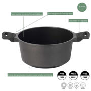 thumbnail: Sola Braadpan met deksel Ceramic Deluxe ø 24 cm - keramische anti-aanbaklaag