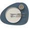 LIND DNA LIND DNA Placemats Nupo - Leer - Dark Blue - Curved - 44 x 37 cm - 2 Stuks