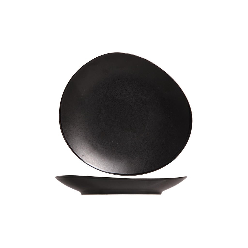 Cosy & Trendy Gebaksbordjes / Kleine Bordjes Vongola Black - 15 x 14 cm - 4 Stuks