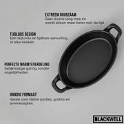 thumbnail: Blackwell Ovenschaal Cast Iron Gietijzer Ovaal 21 x 15 x 4 cm - zonder anti-aanbaklaag