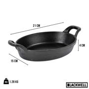 thumbnail: Blackwell Ovenschaal Cast Iron Gietijzer Ovaal 21 x 15 x 4 cm - zonder anti-aanbaklaag