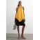 TOPSHOP regular fit top met open rug - geel