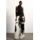 TOPSHOP wide leg fit gebloemde casual broek met linnen - ecru