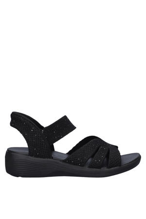 Hands Free Slip-In Arya sandalen met glitters zwart