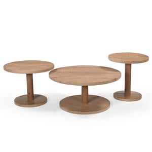 Salontafel Nao - Rond - Mangohout - Set van 3