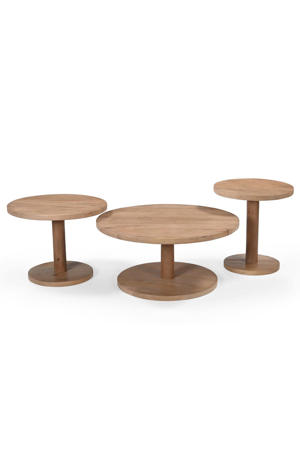 Salontafel Nao - Rond - Mangohout - Set van 3