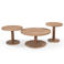 Giga Meubel Salontafel Nao - Rond - Mangohout - Set van 3
