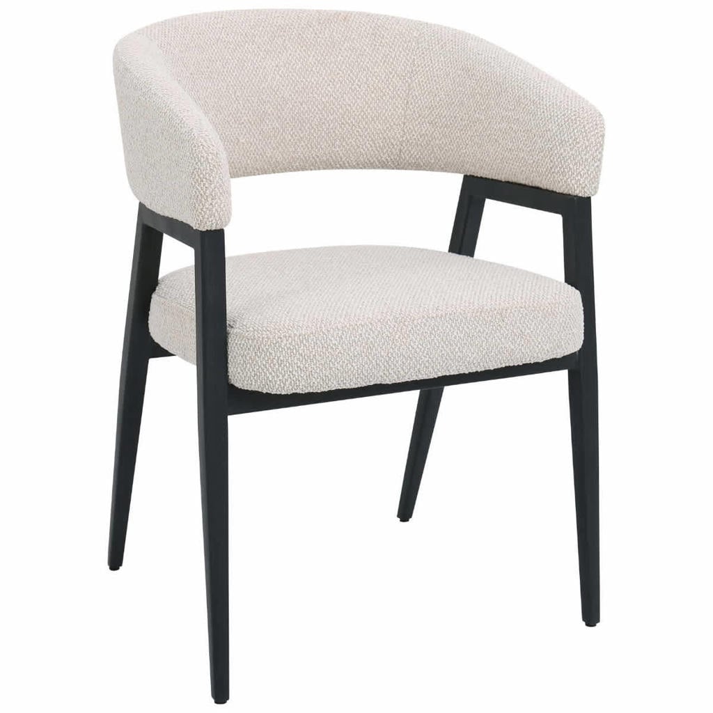 Giga Meubel Eetkamerstoel Fureso - Beige/Zwart - Set van 2