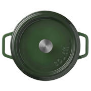 thumbnail: Sola Braadpan met deksel Gietijzer - Groen - ø 24 cm / 3.2 Liter - geëmailleerde anti-aanbaklaag