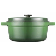 thumbnail: Sola Braadpan met deksel Gietijzer - Groen - ø 24 cm / 3.2 Liter - geëmailleerde anti-aanbaklaag