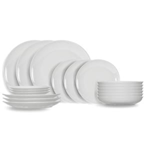 Serviesset Toulouse 18-delig / 6 personen - 6 dinerborden, 6 ontbijtborden & 6 diepe borden