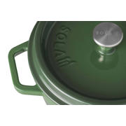thumbnail: Sola Braadpan met deksel Gietijzer - Groen - ø 28 cm / 5 Liter - geëmailleerde anti-aanbaklaag