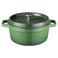 Sola Braadpan met deksel Gietijzer - Groen - ø 28 cm / 5 Liter - geëmailleerde anti-aanbaklaag