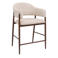 Giga Meubel Barkruk DÃ©nia - Beige/Walnoot - Zithoogte 75cm (set van 2)