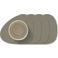 LIND DNA LIND DNA Onderzetters Nupo - Leer - Flint Grey - 13 x 11 cm - 4 Stuks