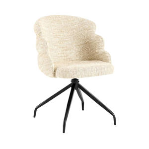 Eetkamerstoel Claes - Beige - Draaibaar - Set van 2 