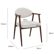 thumbnail: Giga Meubel Eetkamerstoel Karup - Beige/Naturel - Set van 2