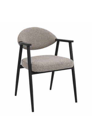 Eetkamerstoel Karup - Taupe/Zwart - Set van 2 