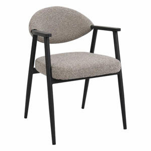 Eetkamerstoel Karup - Taupe/Zwart - Set van 2