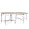 Giga Meubel Salontafel Abano - Wit Metaal - Sintered Stone - Set van 2