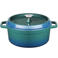 Sola Braadpan met deksel - Blauw - ø 24 cm / 3.5 Liter - geëmailleerde anti-aanbaklaag