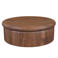 Giga Meubel Salontafel Rota - Rond Donkerbruin Mangohout - 90x90x31cm