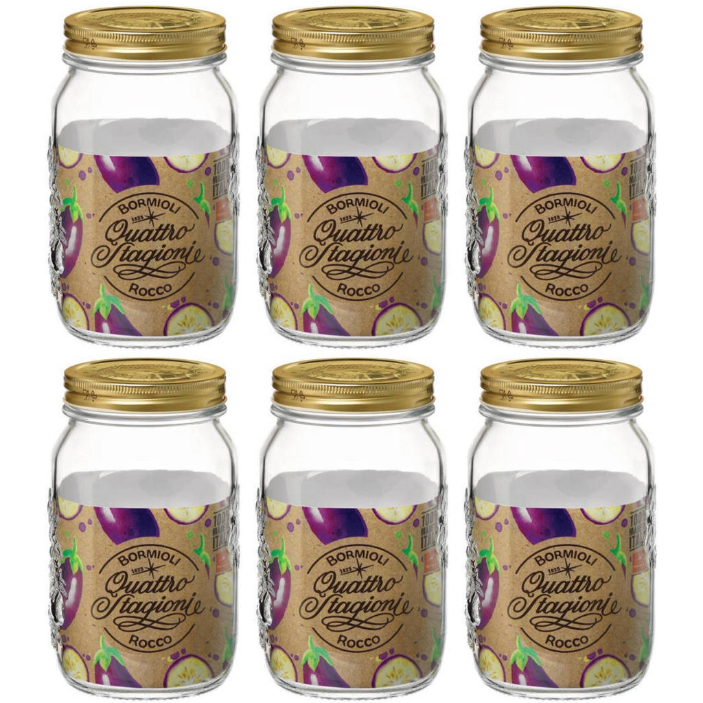 Bormioli Rocco Weckpotten Quattro Stagioni - ø 11 cm / 1 liter - 6 stuks
