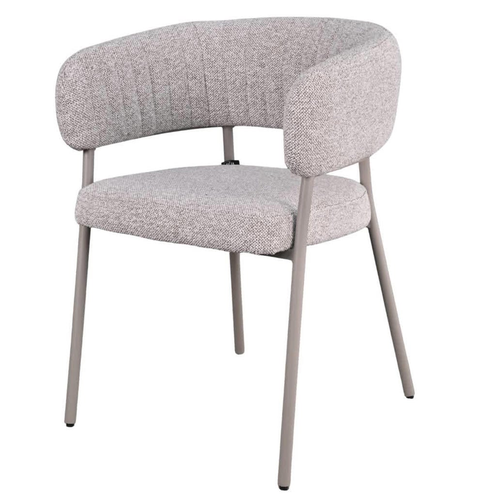 Giga Meubel Eetkamerstoel Malilla - Taupe Stof - Set van 2