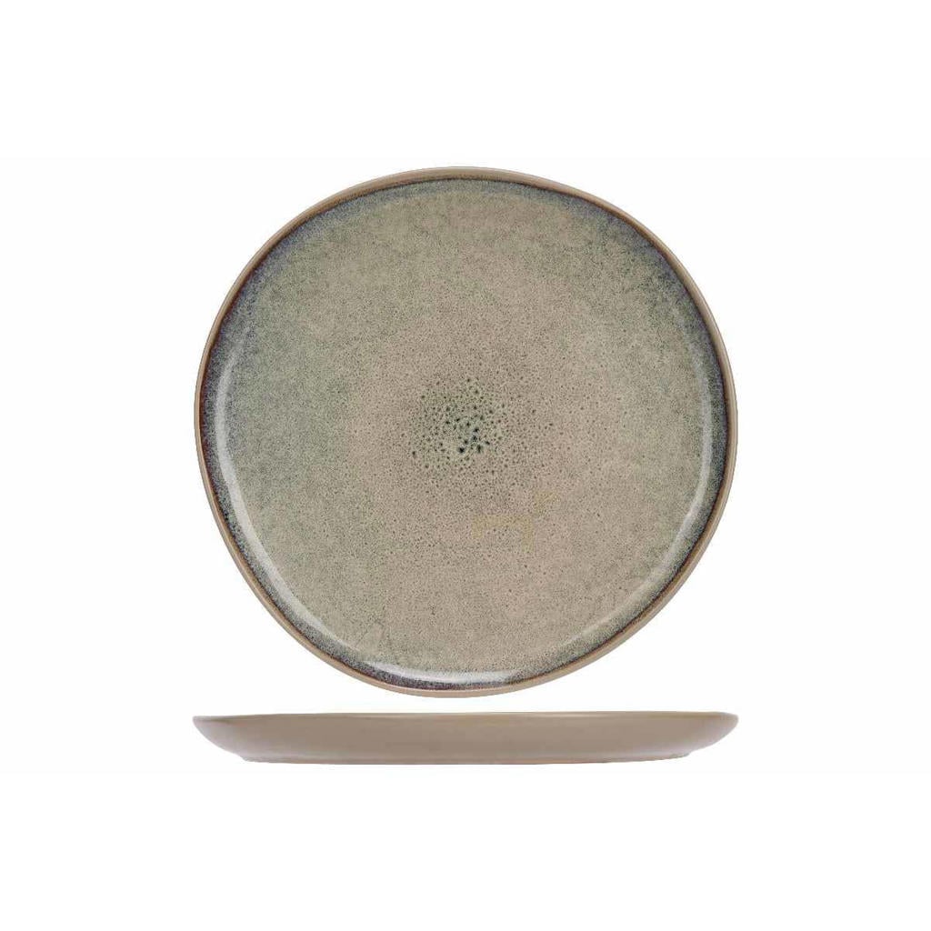 Cosy & Trendy Dinerborden Onna Sand-Green ø 27 cm - 6 Stuks