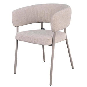 Eetkamerstoel Malilla - Beige Stof - Set van 2 