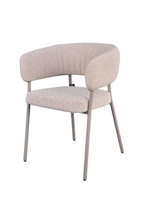 Eetkamerstoel Malilla - Beige Stof - Set van 2 