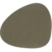 thumbnail: LIND DNA LIND DNA Placemats Nupo - Leer - Army Green - Curved - 44 x 37 cm - 2 Stuks