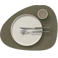 LIND DNA LIND DNA Placemats Nupo - Leer - Army Green - Curved - 44 x 37 cm - 2 Stuks