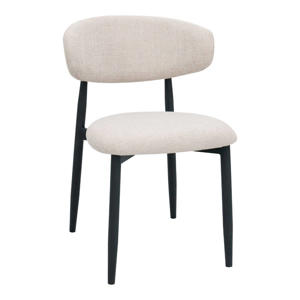 Eetkamerstoel Alexia - Beige/Zwart - 52x56x77cm (set van 2) 