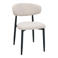 Giga Meubel Eetkamerstoel Alexia - Beige/Zwart - 52x56x77cm (set van 2)