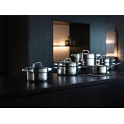 thumbnail: WMF  Pannenset Compact Cuisine - 5 Delig - Kookpan ø 16, 16, 20 en 20 cm en Steelpan ø 14 cm